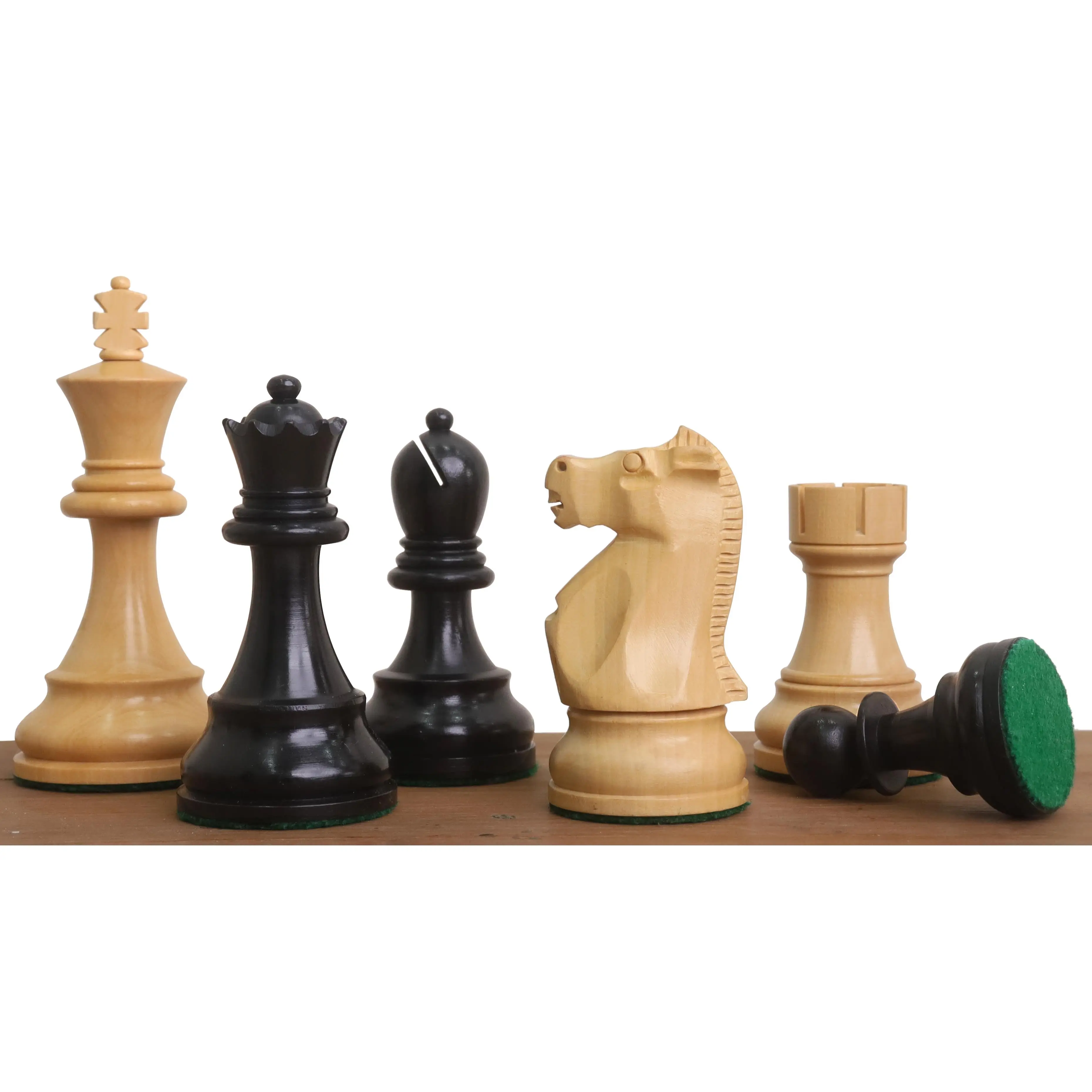 1972 Championship Fischer Spassky Chess Set- Chess Pieces Only - Double Weighted Box wood