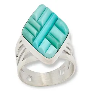 Mine Finds by Jay King Sterling Silver Campitos Turquoise Inlay Doublet Ring