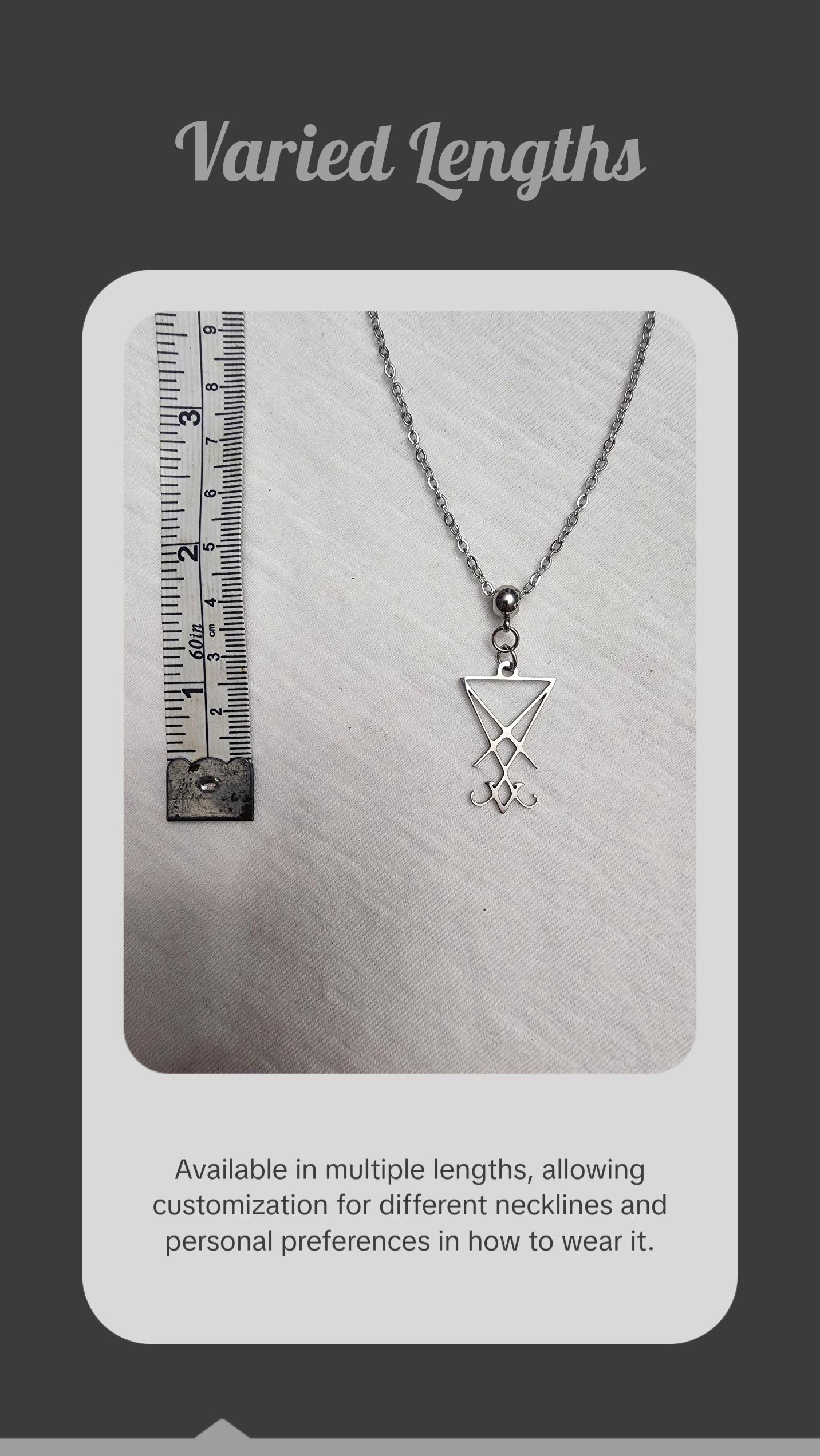 Lucifer sigil necklace