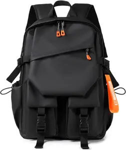 Lightweight Backpack for Travel, Camping, Hiking, Water Resistant Laptop Backpack for Women and Men (Black)