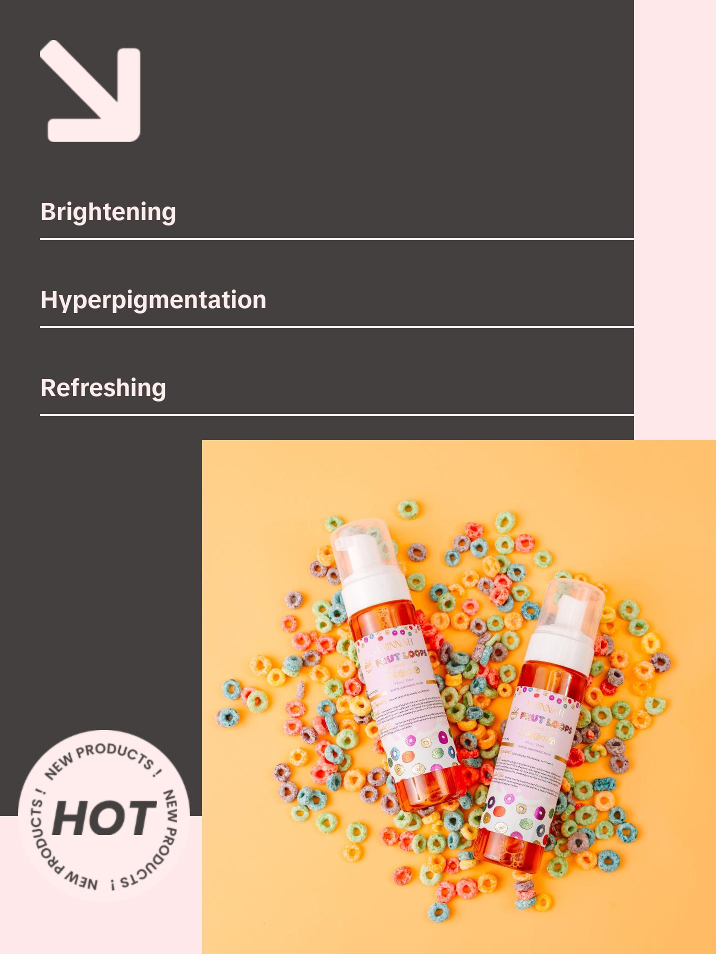 Frut Loops Cleansing Foam - Gentle Cleanser for Daily Skincare with Aroma and Fragrance