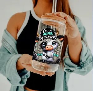 Salty Heifer - UVDTF Decal for cups/hard surfaces sticker Salty Heifer - UVDTF Decal for cups/hard surfaces sticker