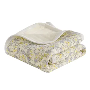 Jersey Cotton Quilted Toddler Blanket – Soft Breathable Baby Blanket for Boys & Girls, Lightweight All Season Kids Blanket