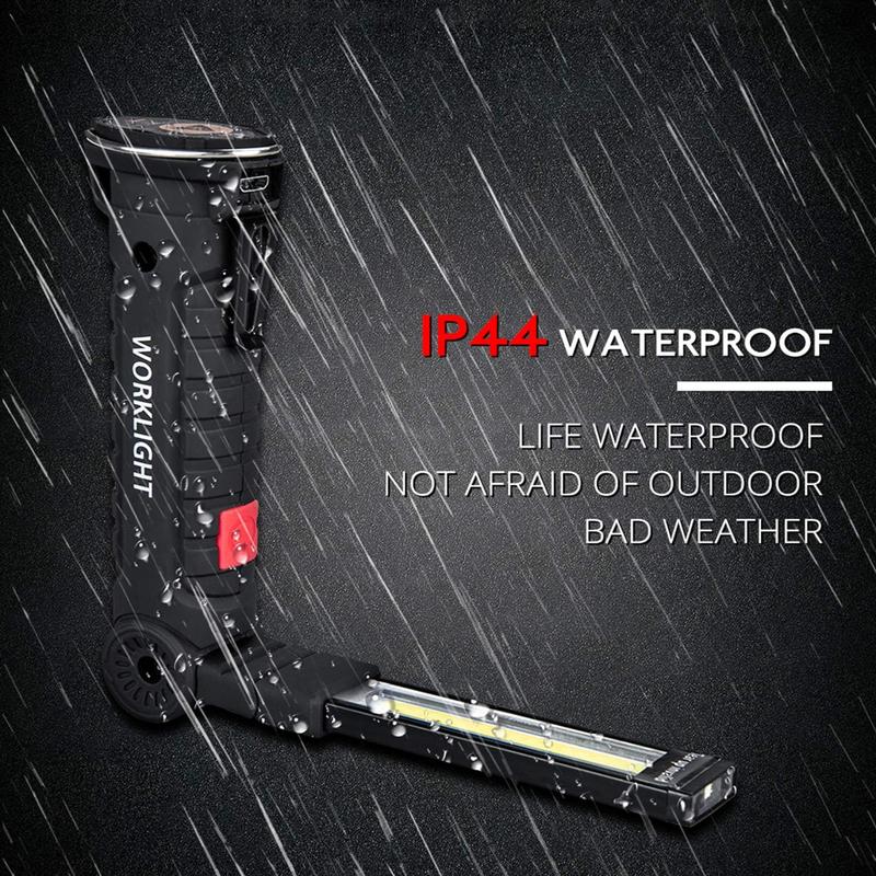BougeRV LED Work Light Rechargeable, Portable Work Lights with Magnetic Base, 5 Modes, Hanging Hook and Water-Resistant Magnetic LED Light for Car Repair, Emergency Use (1pcs) BougeRV LED Work Light Rechargeable, Portable Work Lights with Magnetic Base, 5 Modes, Hanging Hook and Water-Resistant Magnetic LED Light for Car Repair, Emergency Use (1pcs)