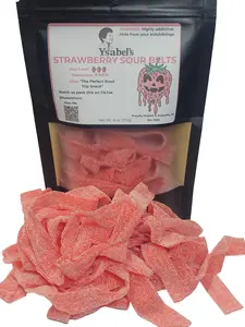 Strawberry Sour Belts Snack Candy Strawberry Sour Belts Snack Candy