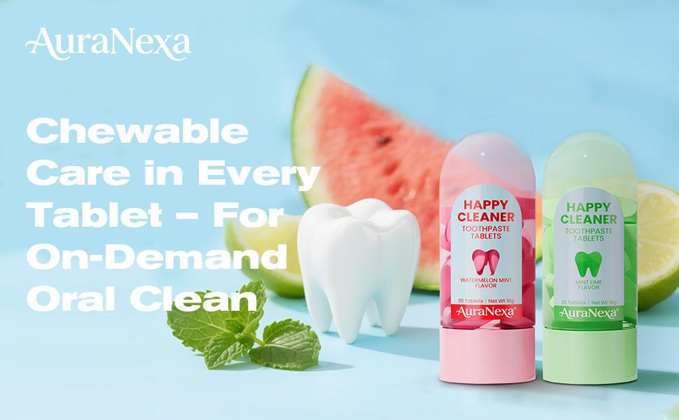 AuraNexa Solid Toothpaste – Fluoride-Free, Eco-Friendly, Portable, Long-Lasting Fresh Breath | Natural Oral Care #dealsforyoudays#Summervibes