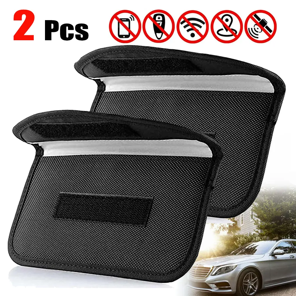 Dazone 2 Pcs  Faraday Bags for Phones & Car Keys RFID Signal Blocker Shielding Pouch Anti-Theft Key Fob Case Anti-Tracking Privacy Protection