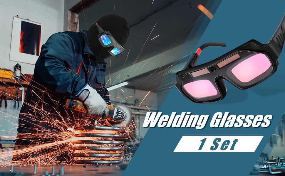 FIRMOAK Auto-Darkening Welding Goggles | UV/IR Protection & 1/25000s Reaction - TIG/MIG/ARC Helmet with Clear Lens, Welding Accessories, Tig/Mig/Arc Helmets detail 1