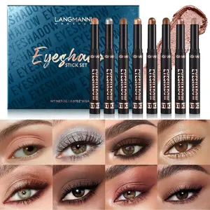 LANGMANNI New Eye Shadow Stick Waterproof & Smudge-Proof Highly Pigmented & Easy to Apply Long-Lasting Eye Shadow Set