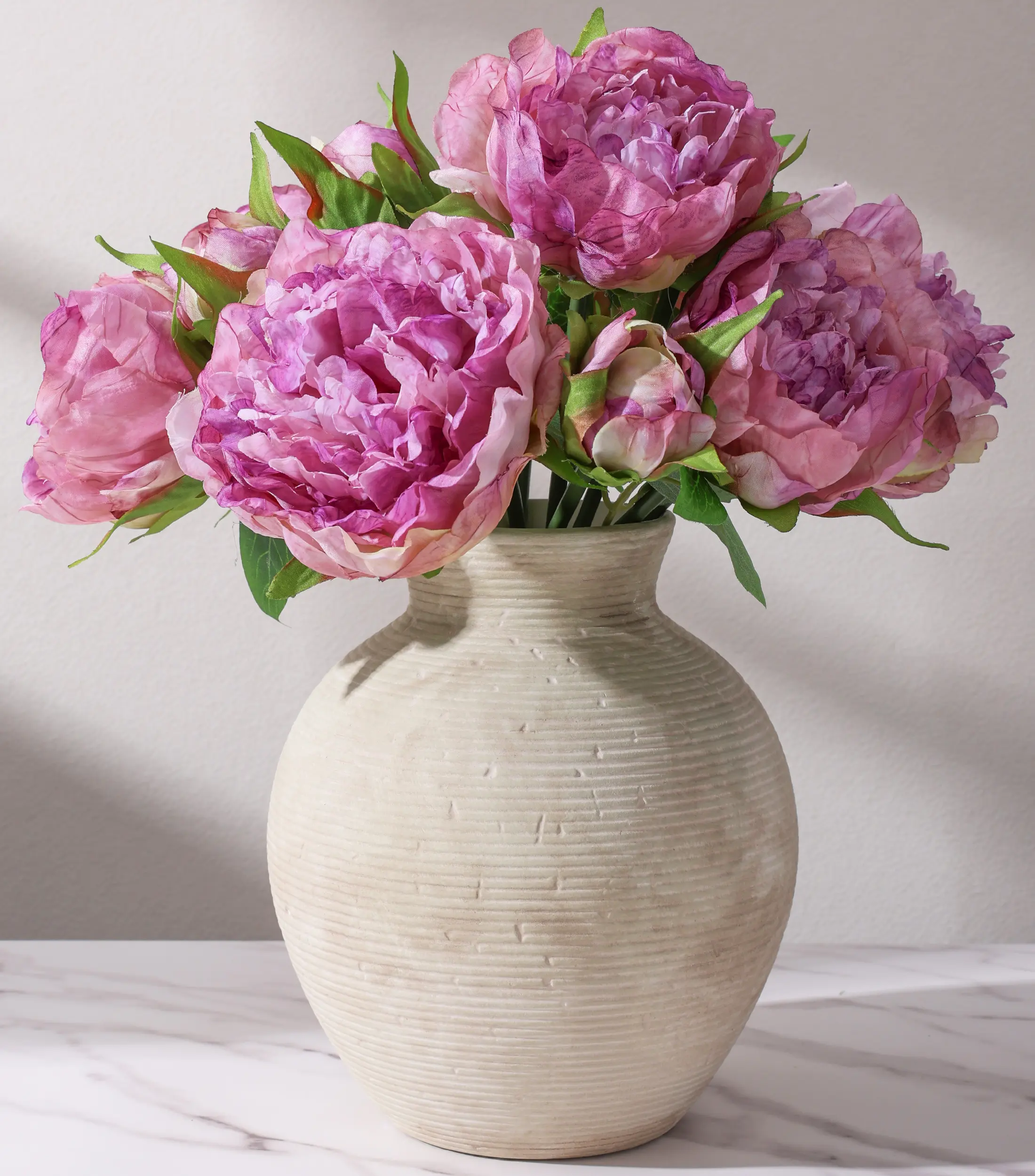 Ivydale Ceramic Flower Vase Home Decor, 7.4 in Farmhouse Table Vases Rustic Vintage Living Room Kitchen Bedroom Decoration Pottery Decorative Vases for Flowers House Shelf Office Desk Dining Entryway, Retro