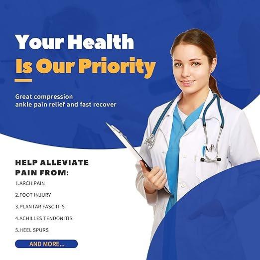 2PCS Copper Ankle Brace Compression Sleeve – Support for Achilles Tendonitis, Plantar Fasciitis, Swollen Feet, Sprained Ankle Recovery – Athletic Sports Wrap for Running, Basketball, Workout – Men & Women (Pair)