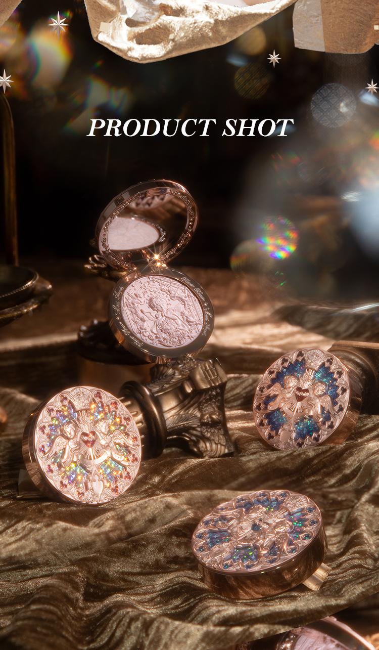 Flower Knows Little Angel Collection Embossed Highlighter, shimmer, makeup, cosmetic, silky, longlasting, dealsforyoudays