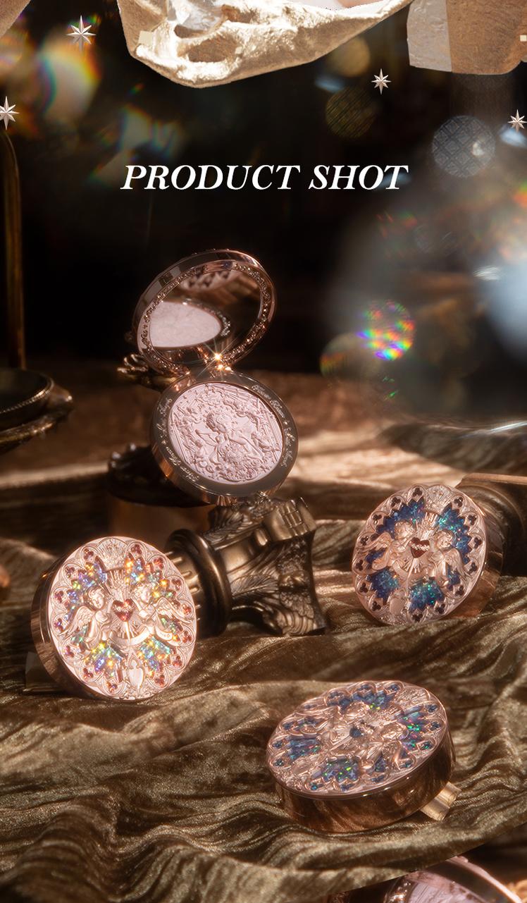 Flower Knows Little Angel Collection Embossed Highlighter, shimmer, makeup, cosmetic, silky, longlasting, dealsforyoudays