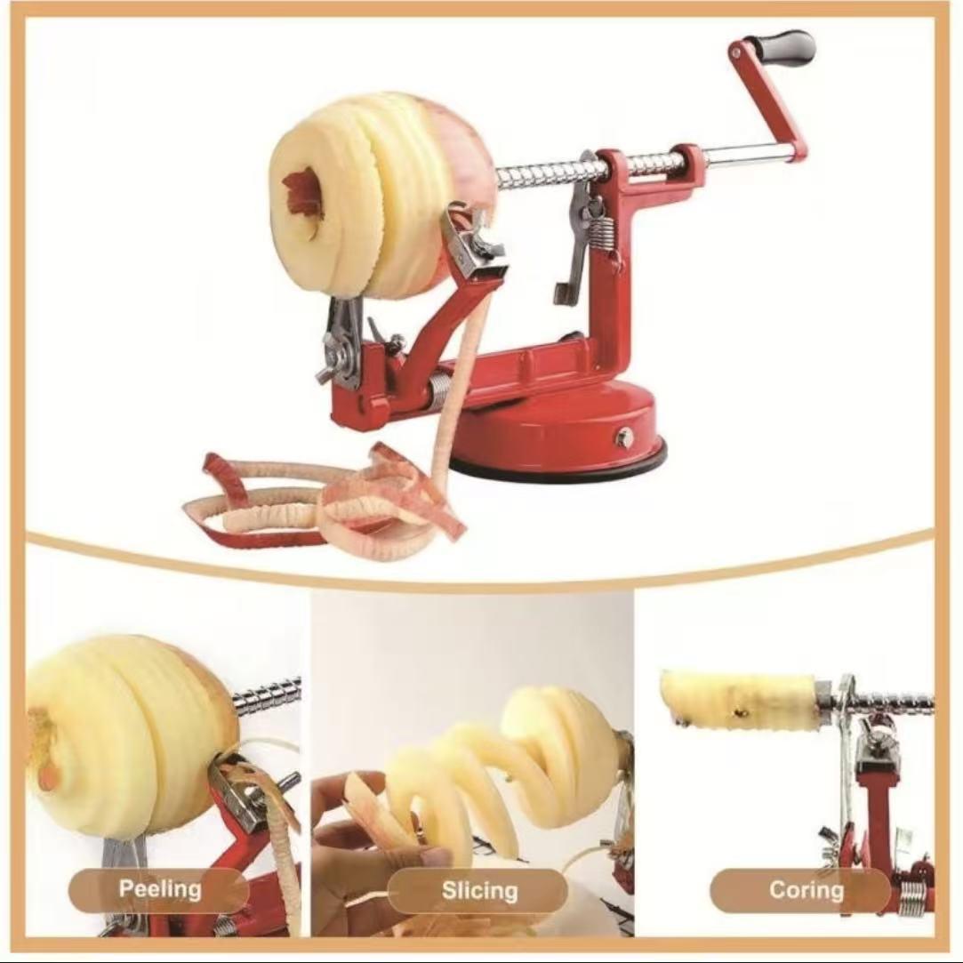 Stainless Steel Apple Peeler Corer with Suction Base Adjustable Blade for Pears Potatoes Fruit Veg Peeling Slicing & Coring Stainless Steel Apple Peeler Corer with Suction Base Adjustable Blade for Pears Potatoes Fruit Veg Peeling Slicing & Coring