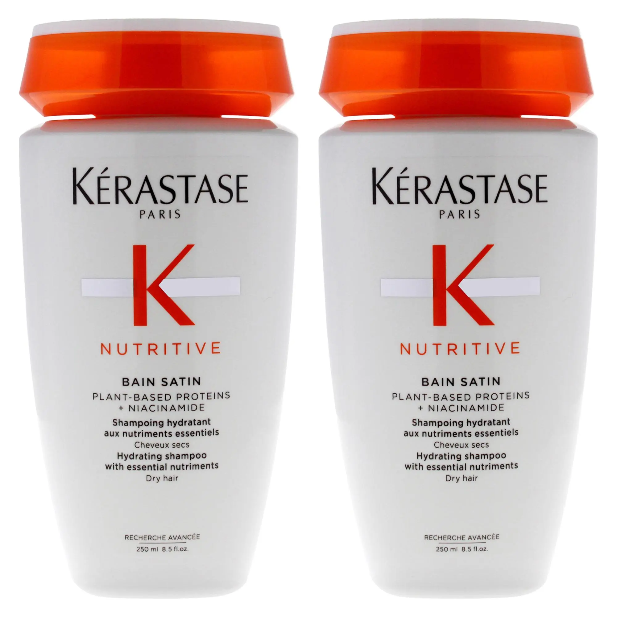 Kerastase Nutritive Bain Satin Haircare Shampoo - Unisex, 8.5 oz, Pack of 2