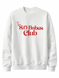 The SO Babes Club White and Red Crew Neck