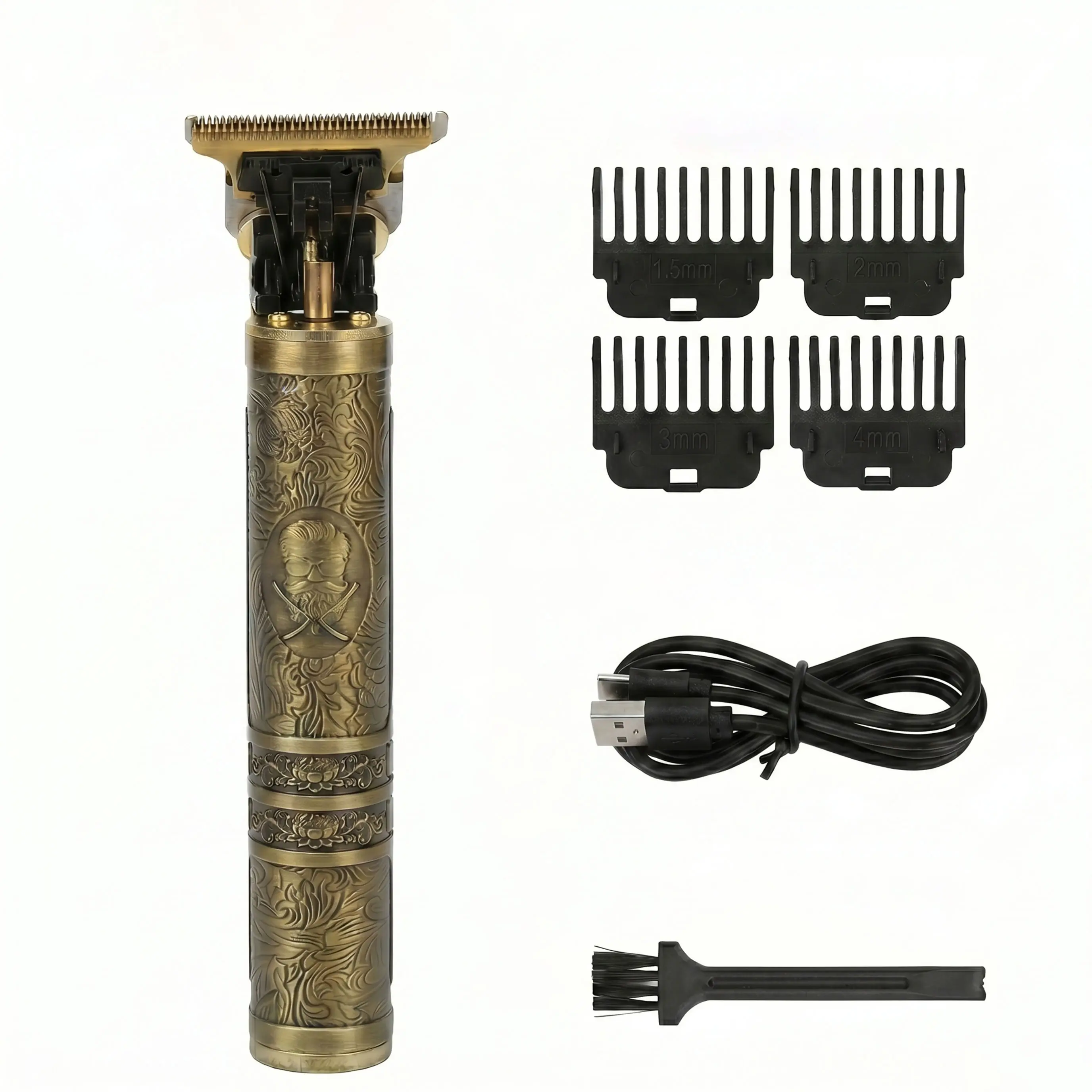 T9 Vintage Style Hair Trimmer for Men – Cordless Professional Hair Clipper, Zero Gapped Beard Trimmer, Rechargeable Shaver for Barber Use, Bald Head & Hairline Edge Detail,back to school,back to school haul