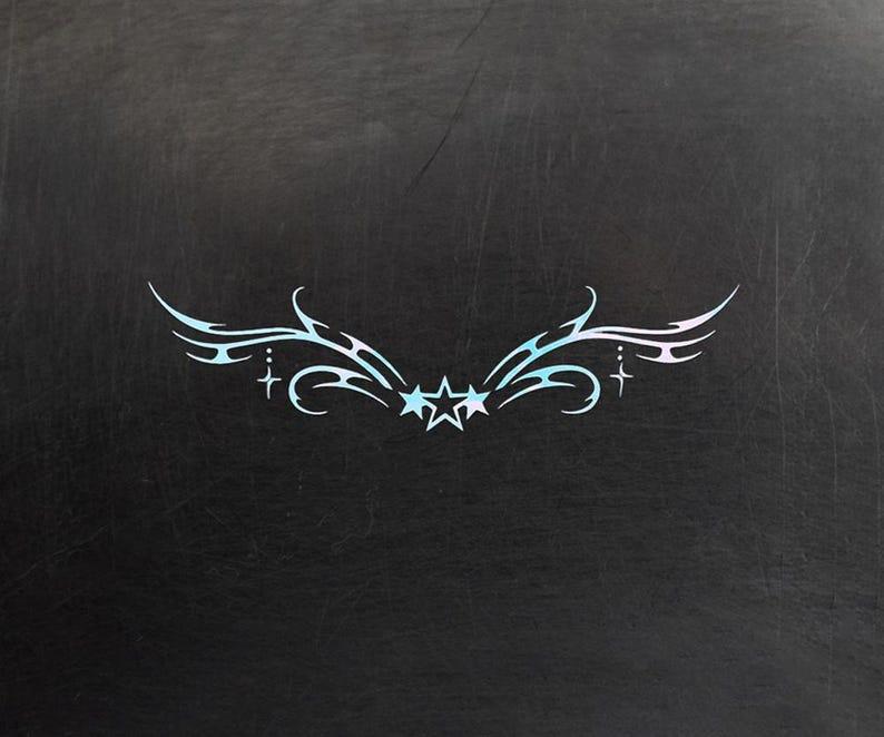 Y2K Tribal Star Car Decal Vinyl Sticker Tramp Tattoo Inspired Car Window Bumper Laptop Décor