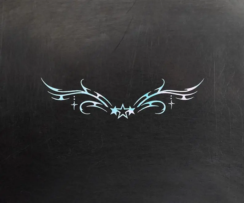 Y2K Tribal Star Car Decal Vinyl Sticker Tramp Tattoo Inspired Car Window Bumper Laptop Décor