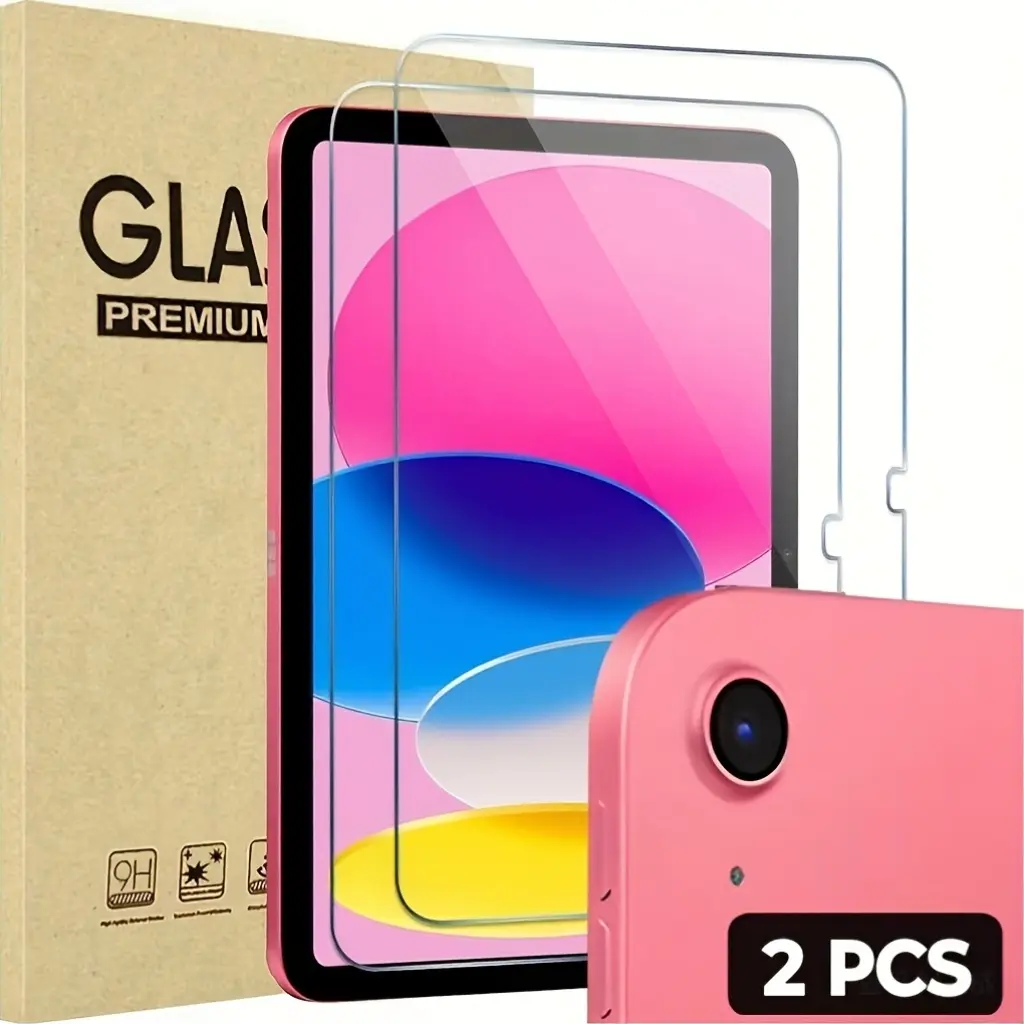 2-Pack Premium Tempered Glass Screen Protector, Screen Protective Film for iPad 10th Gen 10.9-Inch (2022), 9h Hardness, Anti-Fingerprint, Anti-Glare, Scratch-Resistant, Tablet Screen Protectors