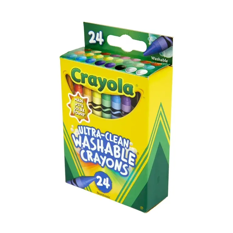Crayola 24ct (Pack of 2) Ultra Clean Washable Crayons Kids School Supplies Art Classroom Must Haves for Teachers Coloring Gift Ages 3+