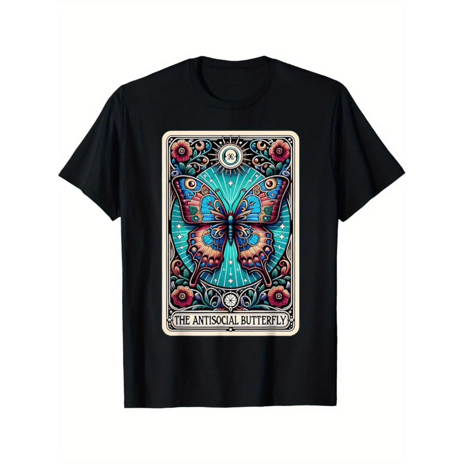 Butterfly Tarot Classic Crew Neck T-Shirt For Men Menswear Top