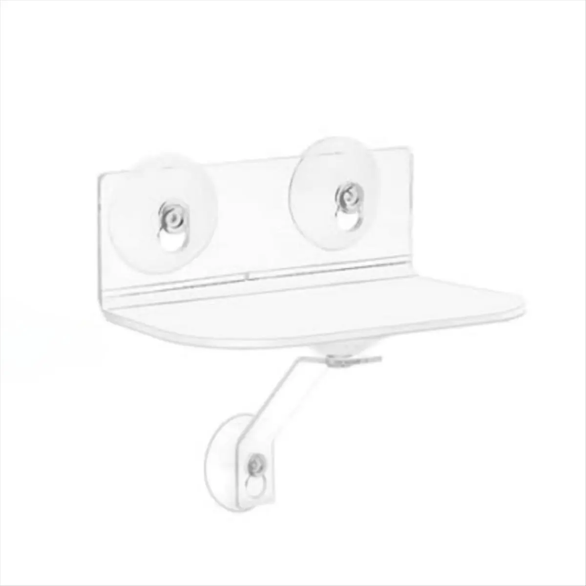 Clear Acrylic Window Shelf with Suction Cups, Hanging Shelf for Plants, Camera, Picture Frame