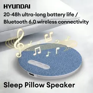 Ultra-Thin Bluetooth Pillow Speaker with Bluetooth 6.0, Soft Immersive Sound Field, Pillow CD Player for Bedtime Music & Audiobooks, Headphone-Free Sleep Speaker, Compatible with Android & iOS