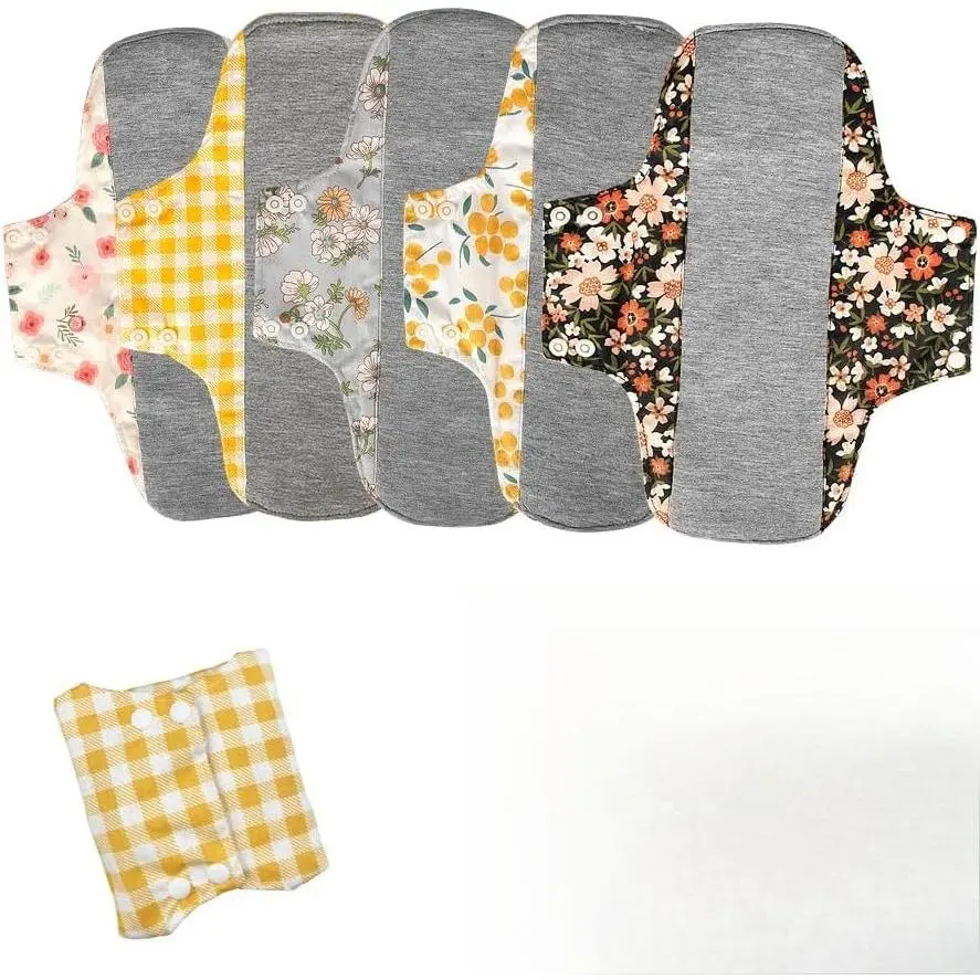 Reusable Washable Cloth Menstrual Pads Sanitary Pad  with Mini Wet Bag M