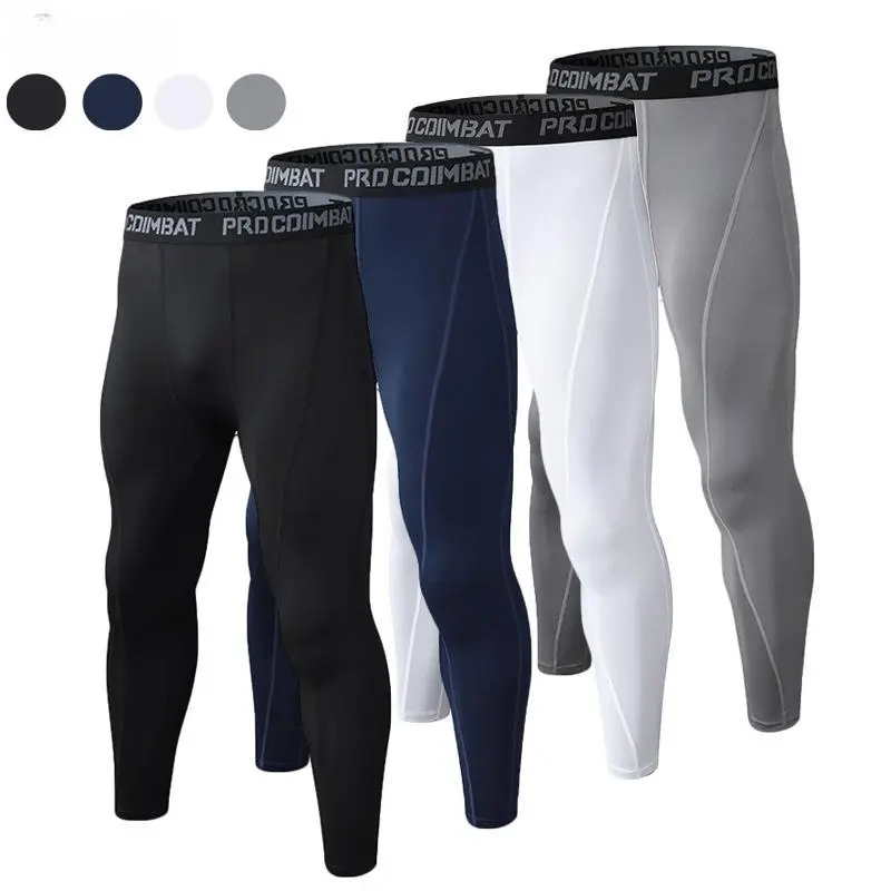 Men's sports quick drying clothes are suitable for daily gym training, tight pants, high elasticity compression pants, summer basketball running leggings Skinny Sports Leggings Breathable Fitness Leggings