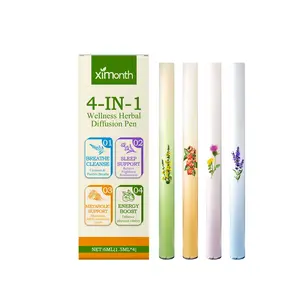 4 Pcs Beauty Atmosphere Pens | Upgraded Mint-Infused Purifier for Personal Space, Sleep & Focus | Pocket-Sized Scent Sticks for Purse, Gym, Travel,  Herbal Diffuser for Lung Support