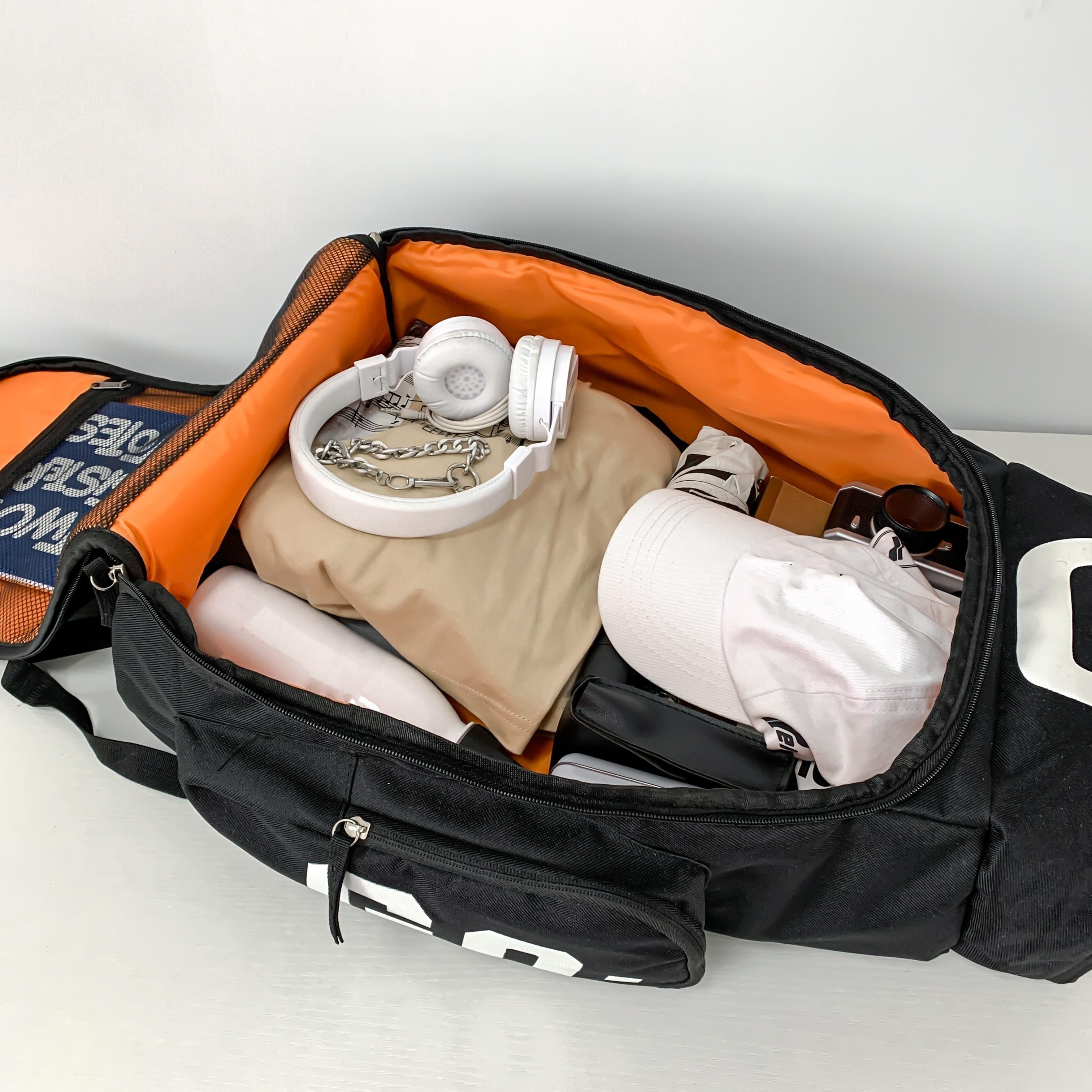 Gift Large Capacity Foldable Backpack Black Green Travel Bag For Men Women  - Adjustable Strap, Laptop Compartment, Trolley Sleeve, Water-Resistant Nylon Material, Street Style for School Outdoor Travel, Vacation, and Going Out - Hand Wash Only