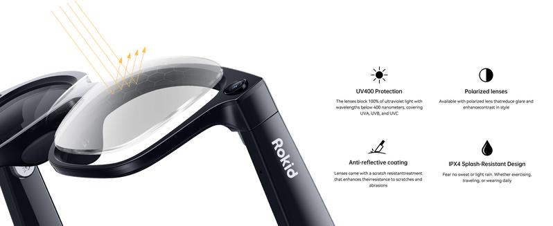 Rokid AI Glasses Style, 12 MP & 4K Camera, Photo & Video, AI Assistant Powered by ChatGPT-5, 24h Standby, 89 Language Translation, Dual Hi-Fi Speakers, Lightweight (38.5g), Supports Prescription up to ±15.00D, Perfect for Daily Wear & Virtual Assistance