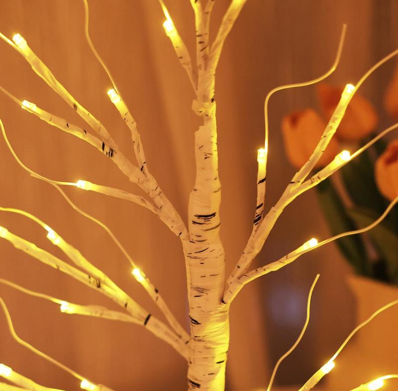 Set of 2 LED birch lights for Valentine’s Day, battery-powered, artificial birch tree lighting, suitable for bedroom bedside lamps, living room TV stands, dining tables, and studies; ideal for spring, Easter, birthday scenes; all-season decorative lights Set of 2 LED birch lights for Valentine’s Day, battery-powered, artificial birch tree lighting, suitable for bedroom bedside lamps, living room TV stands, dining tables, and studies; ideal for spring, Easter, birthday scenes; all-season decorative lights
