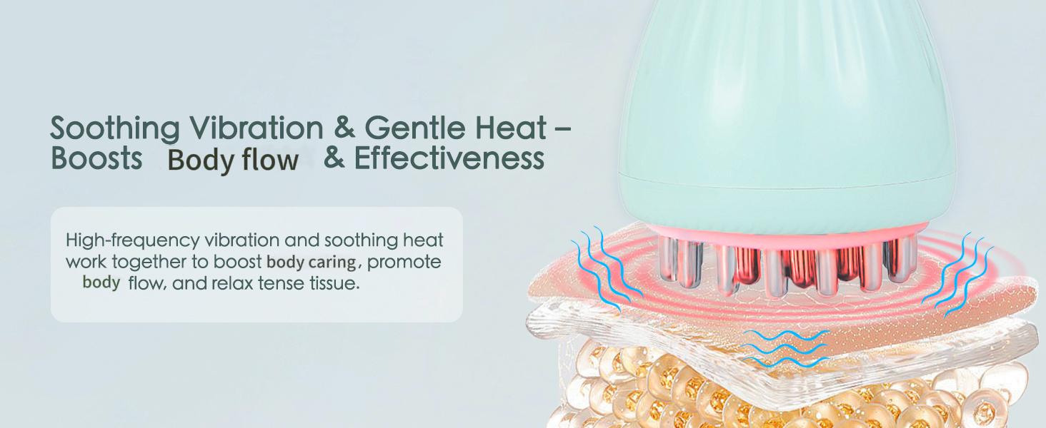 FEEJOY Handheld Full Body Comfort Massager with Heat Vibration 4 Modes 12 Levels Adjustable Intensity Multi-Mode Relaxing Tool for Self-Care(No Include Oil)