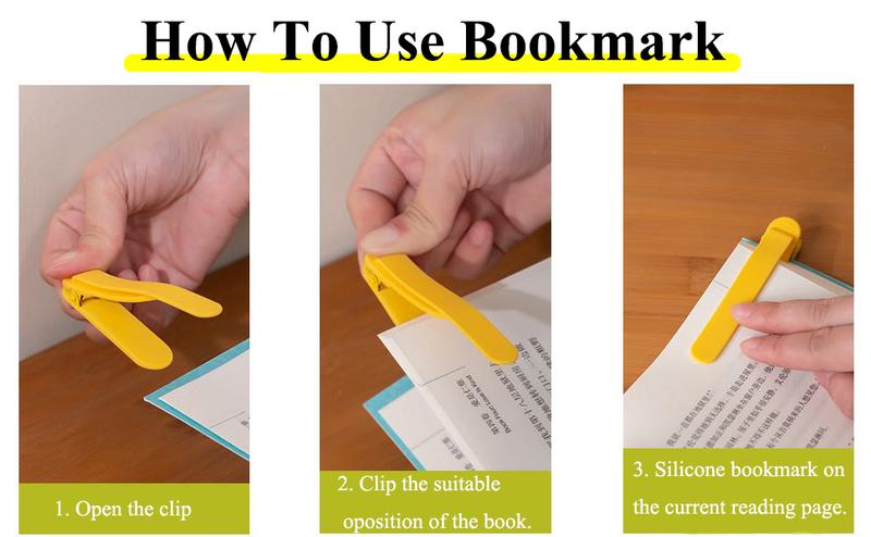 Silicone Automatic Bookmarks, Book Lovers Gifts for Reading Women, Men, Kids, Readers,  Teachers，Unique Cute Book Page Holder Accessories, Stay in Place and Follow as You Read Book Page Holder Markers Clip Book Marks Reading Accessories Gifts