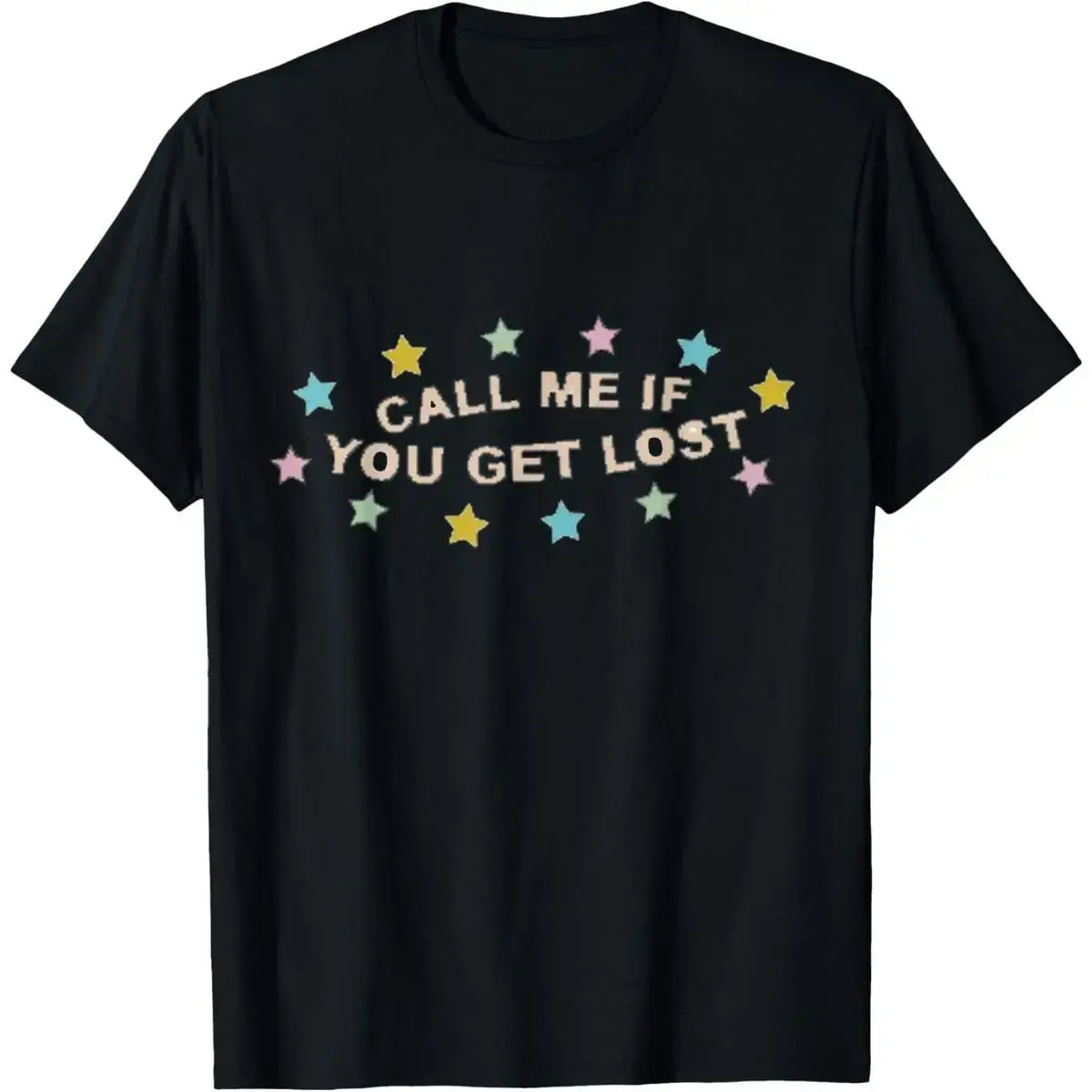 Men's 100% Cotton Casual Round Neck Short-Sleeve T-Shirt - Comfy, Breathable, Well-Fitted Top, Call Me If You Get Lost Gift, Tshirt, Tee, Relaxed Fit, Machine Wash, True-To-Size For Laidback Weekend Feel, Shortsleeve, Menswear, Soft, Classic, Fabric, Brea