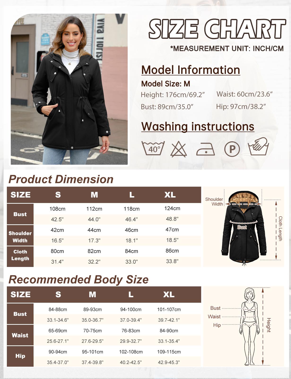 Women's Fleece Thicken Waterproof Rain Jacket Outdoor Lightweight Hooded Raincoat for Hiking Travel with Pockets For Winter FallFreshness #outdoorfun SpringStatements Women's Fleece Thicken Waterproof Rain Jacket Outdoor Lightweight Hooded Raincoat for Hiking Travel with Pockets For Winter FallFreshness #outdoorfun SpringStatements