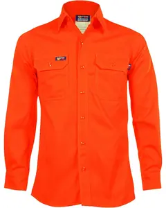 Lapco Men's Fr Long Sleeve Button Down Work Shirt - Iora7 Sm-2Xl