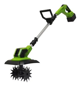 【Father's Day Gift】Cordless Tiller Cultivator, 360RPM Electric Garden Tiller, with 2 * 2.0Ah Batteries & Charger, 9In Tilling Width and 6.6In Depth Garden Rototiller for Lawn/Gardening/Soil Cultivation outdoorfun
