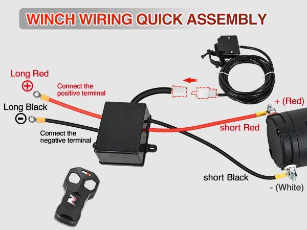 Nilight 3500 lbs ATV Winch 12V Electric Winches With Synthetic Winch Rope Wireless Remote Wired Switch Fairlead Mounting Plate Portable Waterproof Winch for Towing ATV UTV Trailer Truck Jeep Offroad