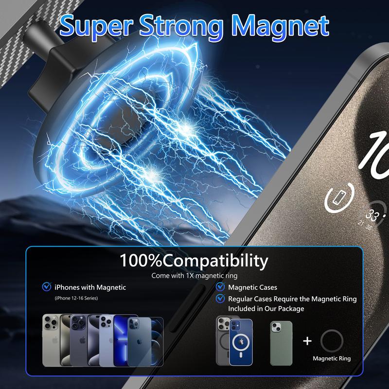 Magnetic Phone Holder for Gym Workouts, 360° Adjustable Phone Mount Compatible with iPhone 12-17 Series, Portable Fitness Accessory for Men & Women