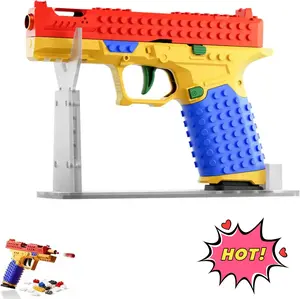 Tactical DIY Building Block Grip Set, Fun Building Block Kit with Display Stand for Adults, Creative Building Grip Kit (One Set)