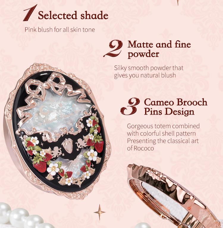 Flower Knows Strawberry Rococo Collection Embossed Blush, powder, high pigment, longlasting, smooth, dealsforyoudays