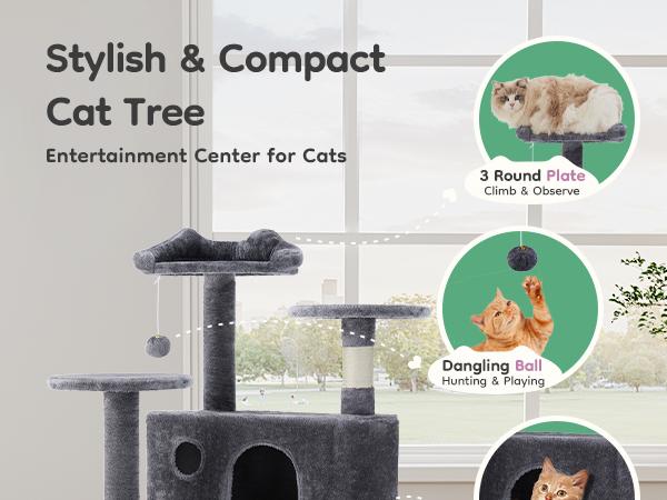 【New Size】 Cat Climbing Shelf, Post Cascading Cat Climbing Shelf, Indoor Playhouse, Cozy Nest, Durable, Space-Saving Design, Gift for Pet Owners