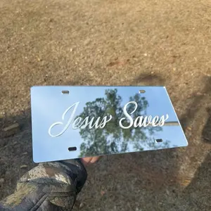 Jesus Saves Simple Design Front Plate | Universal 12x6