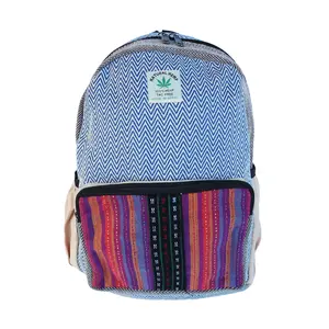 Himalayan Hemp Bag Casual Mini Backpack 14" H x 10" W Capacity 12L