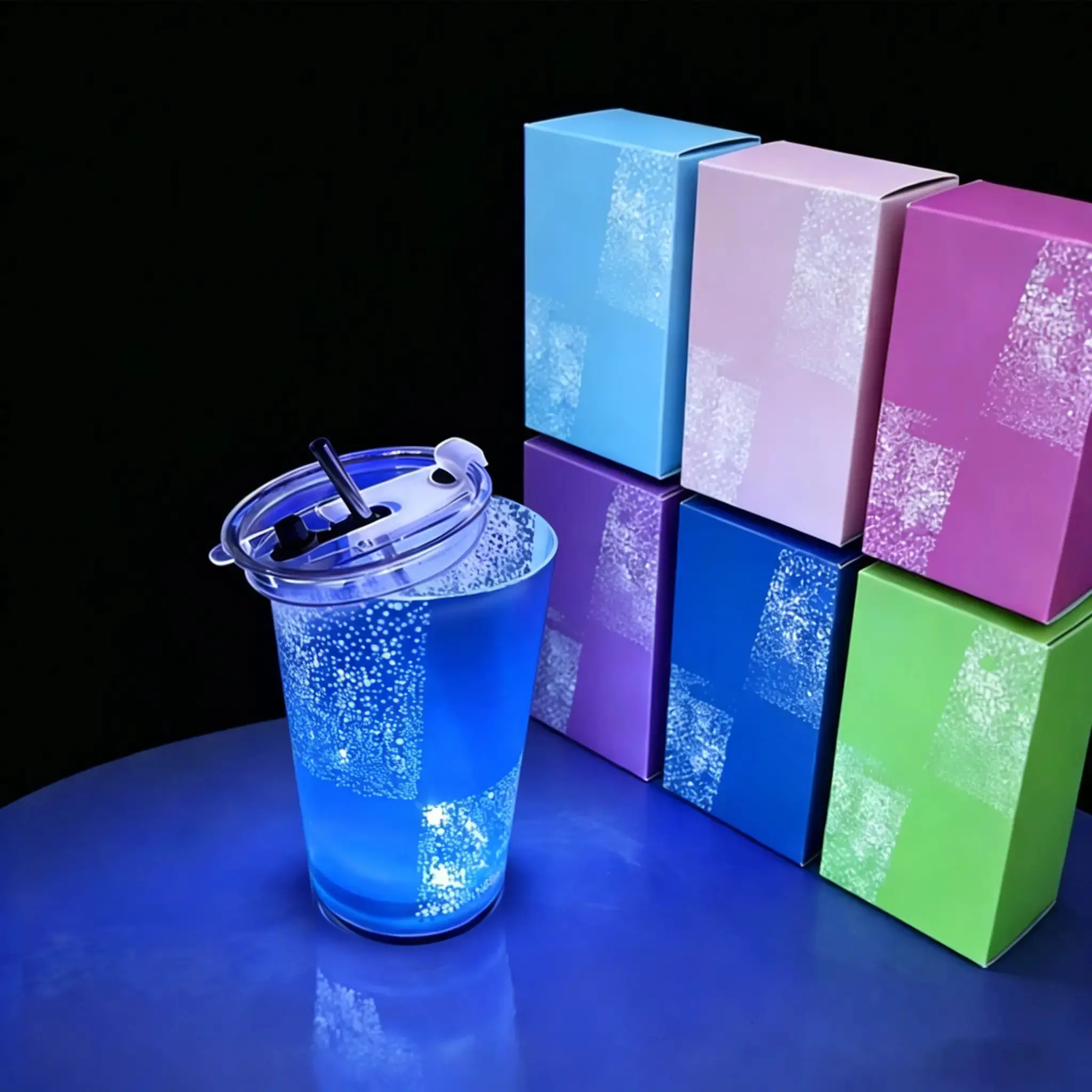 2026 Creative Bar Party Luminous LED 14oz Cup Customizable Color Option with Free Straw Lid & Exclusive Perks Easy Cleaning Gift