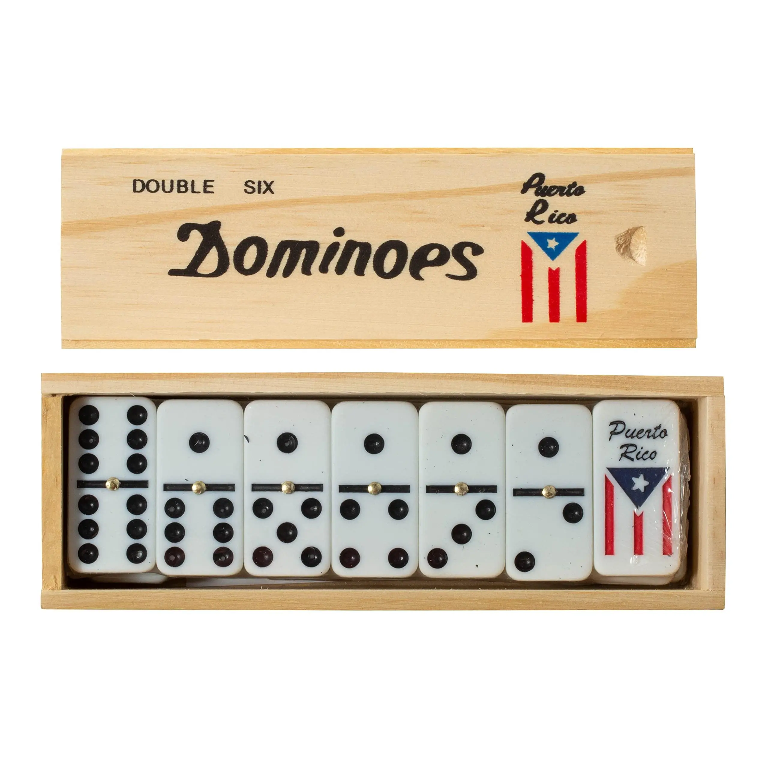 Dominoes With Puerto Rico Flag