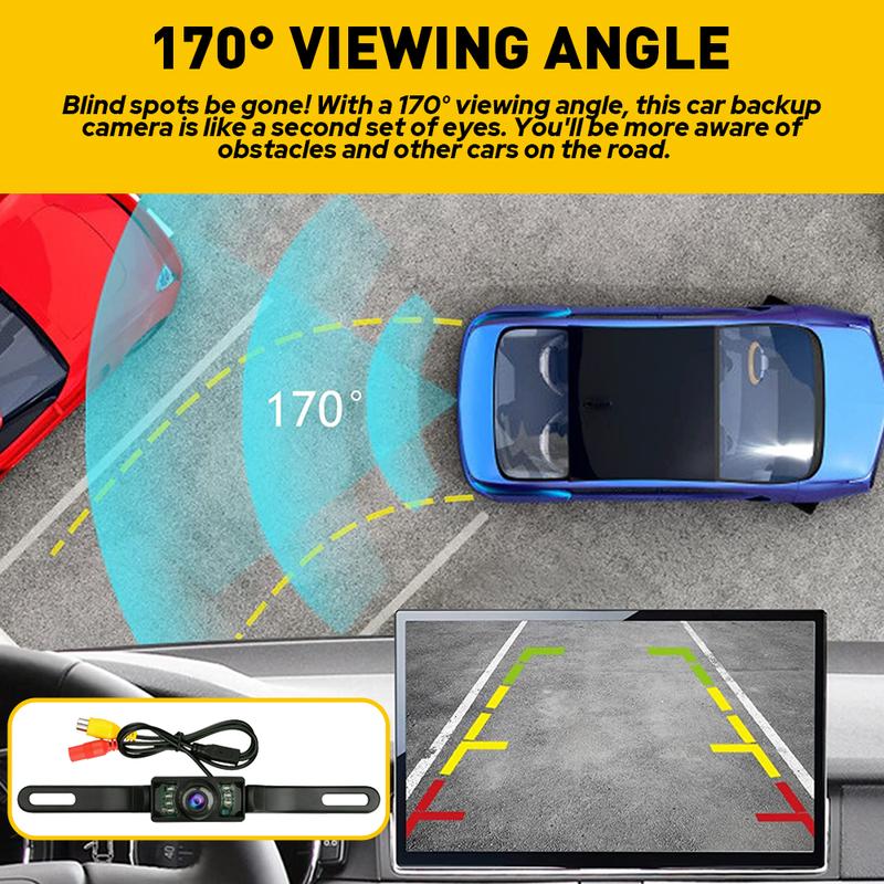 AUXITO Car Rear View Camera HD Reverse Backup Parking 7LED Night Vision Waterproof